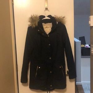 Size medium Hollister navy jacket